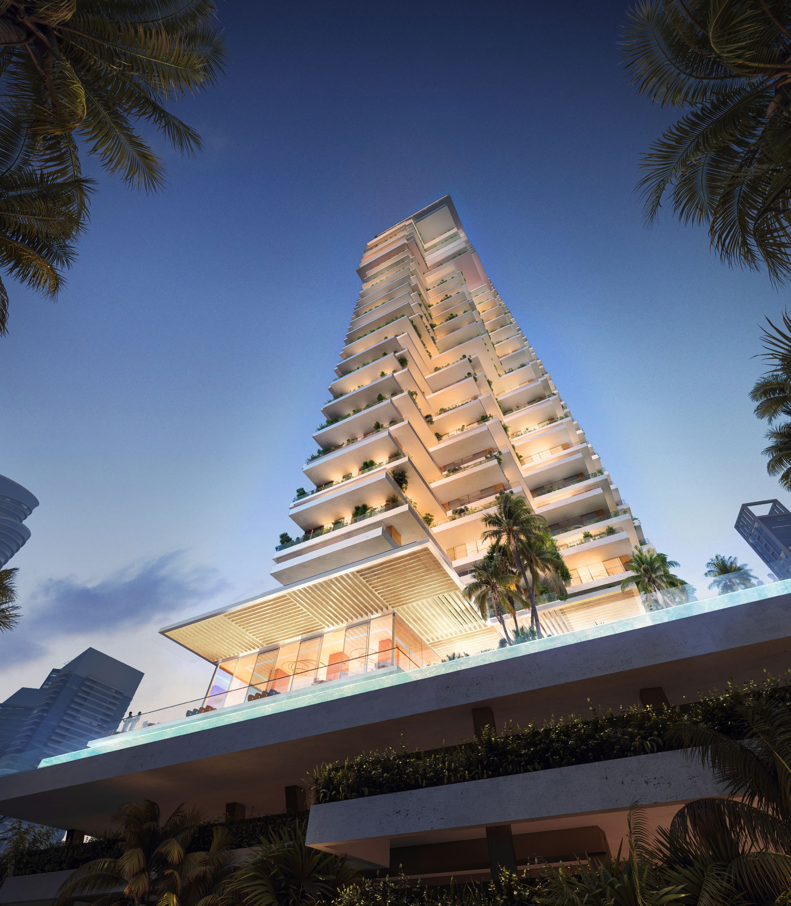Fairmont Residences Solara Tower Dubai architectural rendering